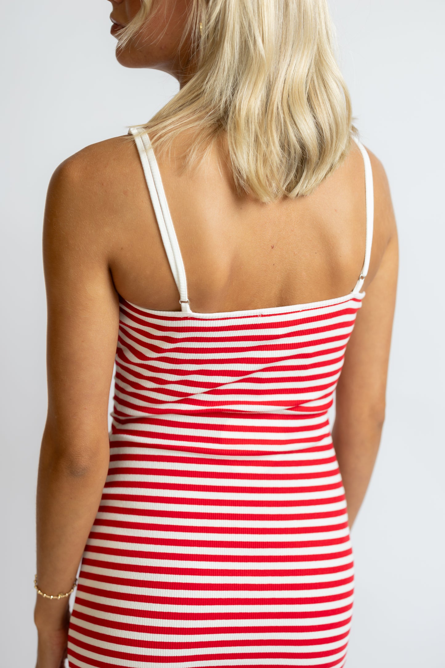 Things We Meant Striped Midi Dress