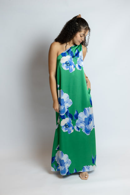 Glena Floral One Shoulder Maxi Dress