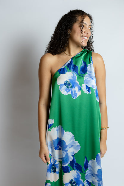 Glena Floral One Shoulder Maxi Dress