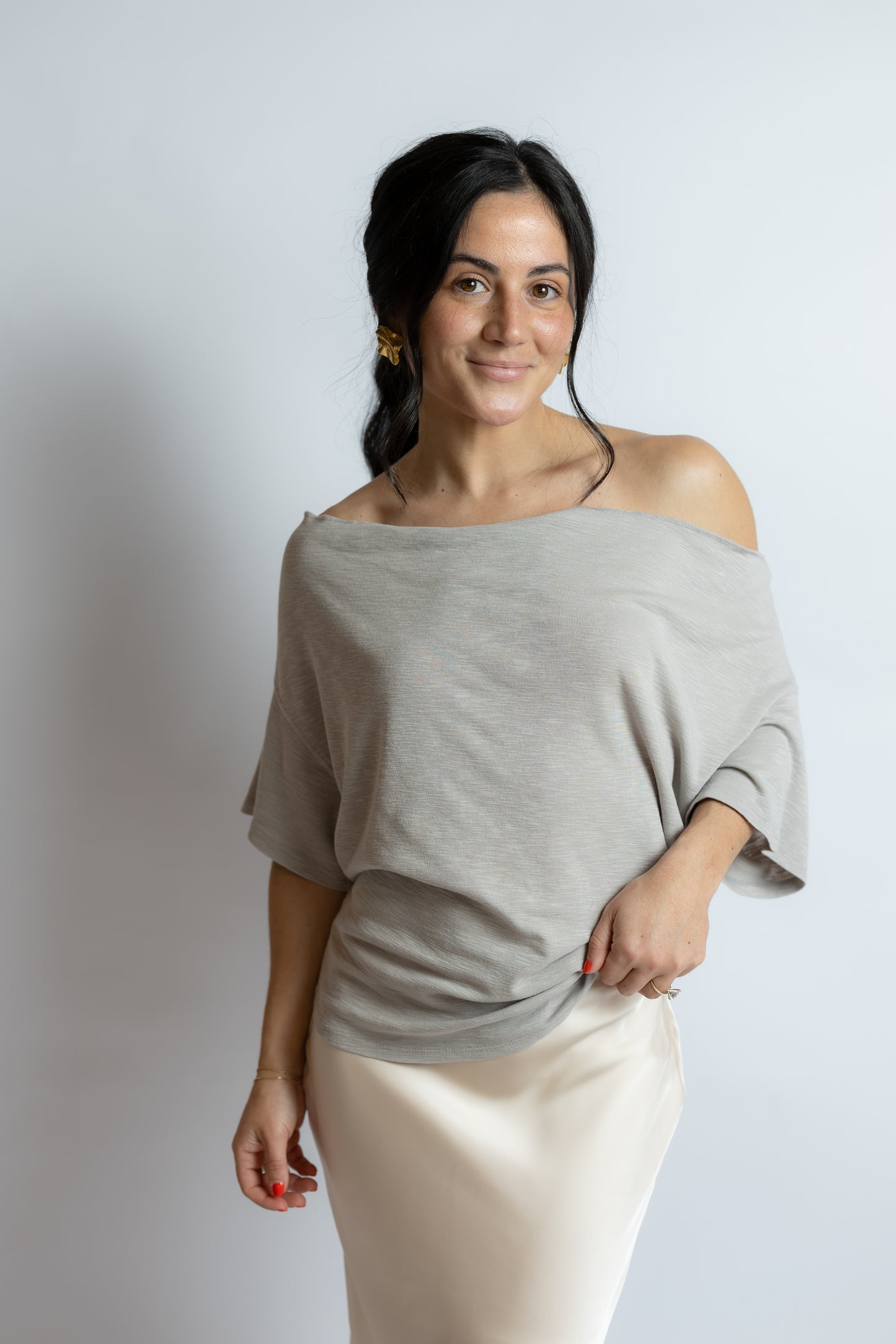 Waterfall Cowl Neck Top