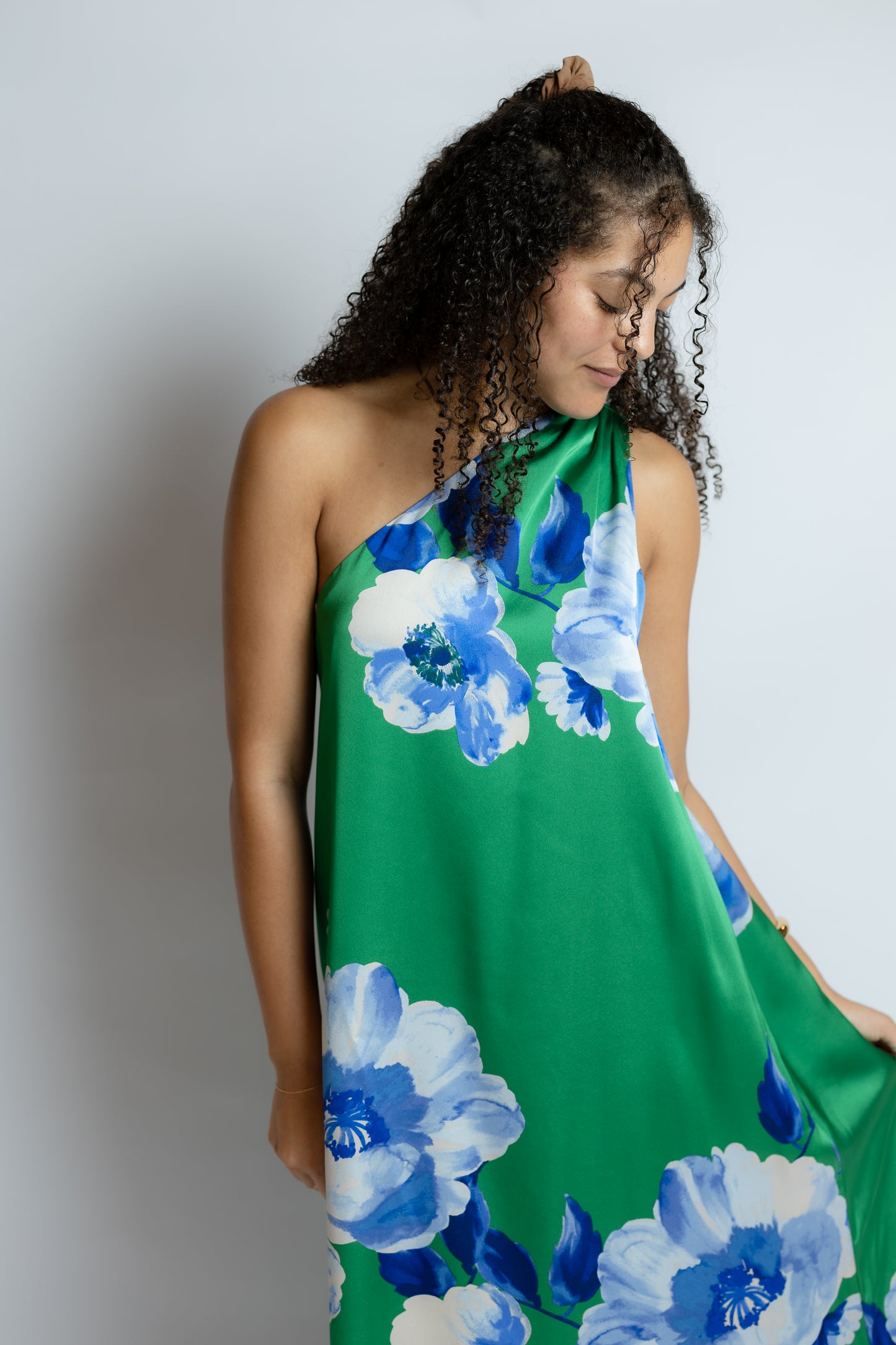 Glena Floral One Shoulder Maxi Dress