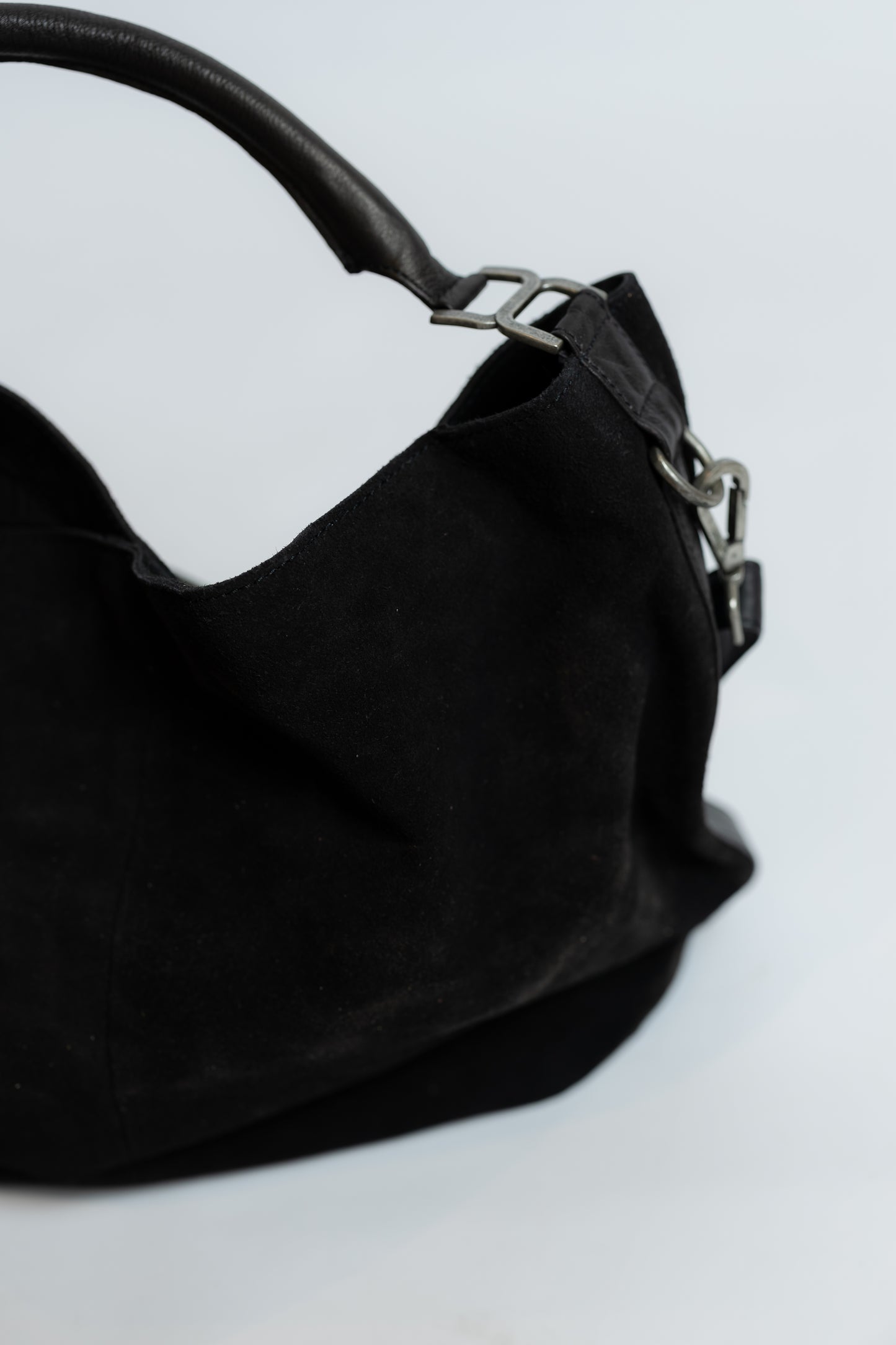 Suzie Suede Slouch Tote Black