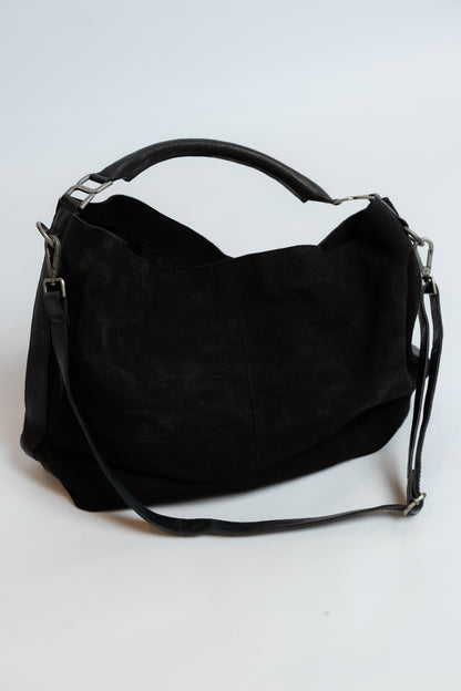 Suzie Suede Slouch Tote Black