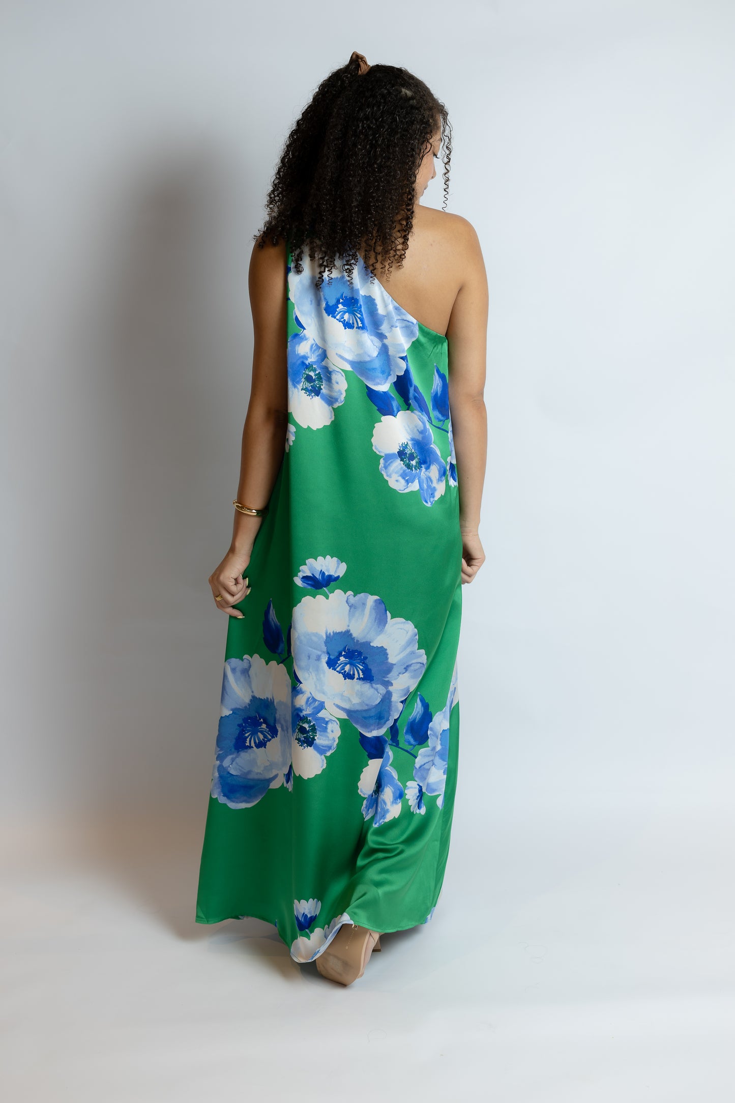 Glena Floral One Shoulder Maxi Dress