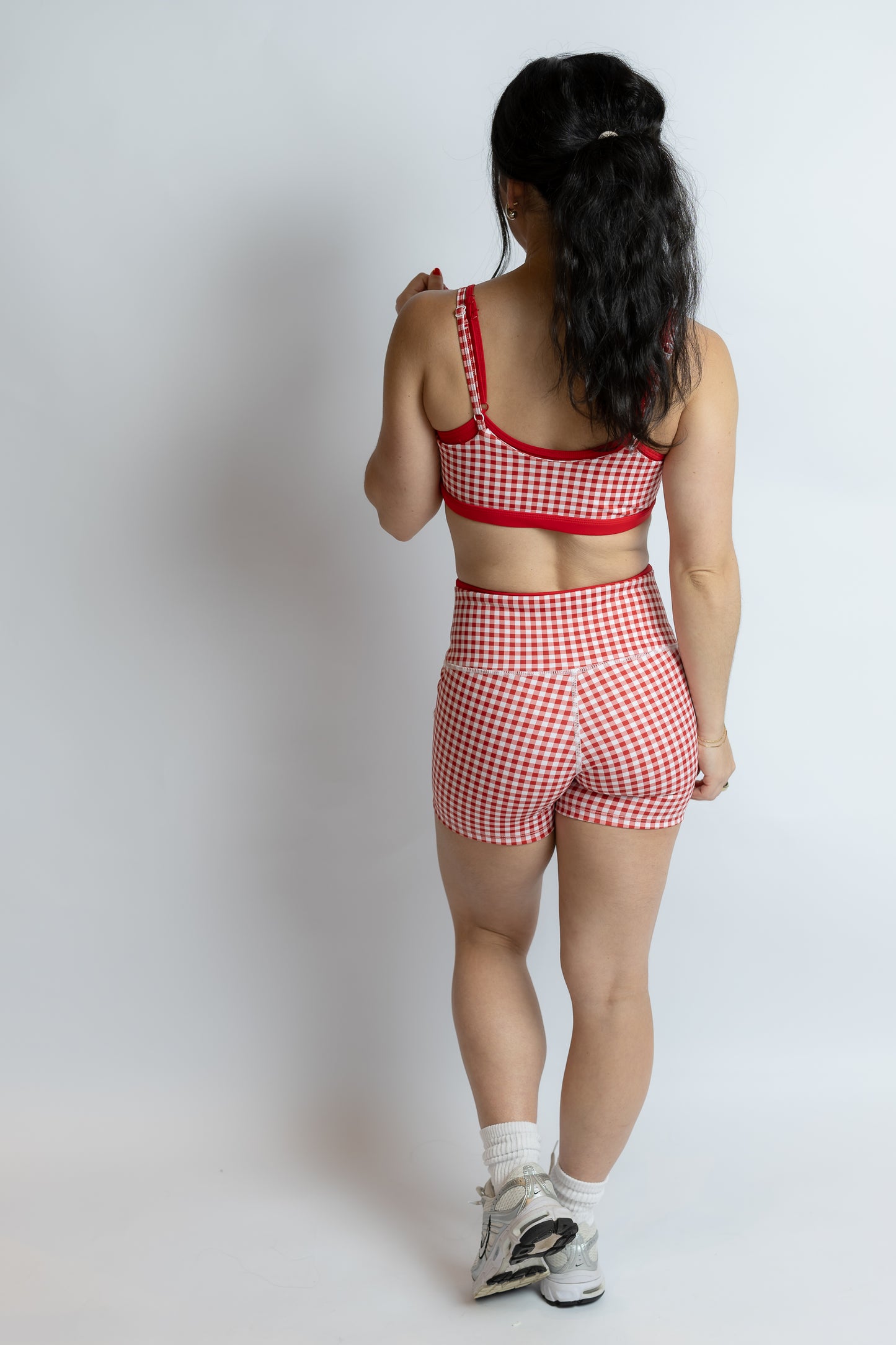 Get Going Gingham Layered Bra