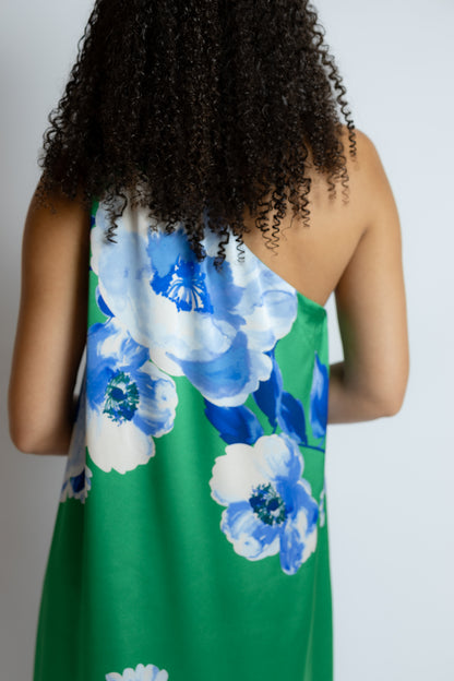 Glena Floral One Shoulder Maxi Dress
