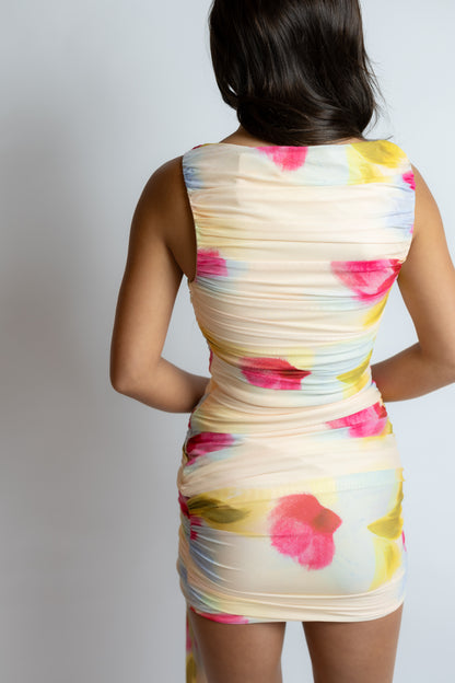 Summer Muse Ruched Mini Dress