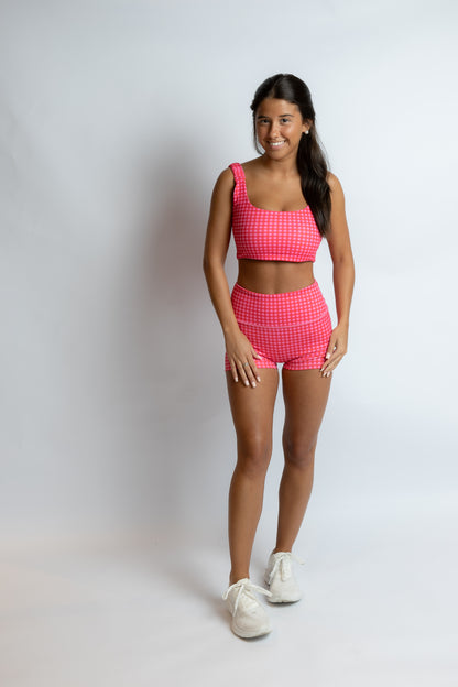 Lock In Gingham Ruched Bra