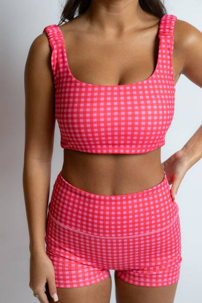 Lock In Gingham Bike Shorts