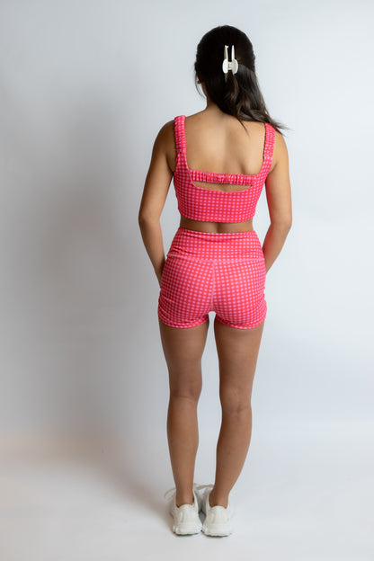 Lock In Gingham Bike Shorts