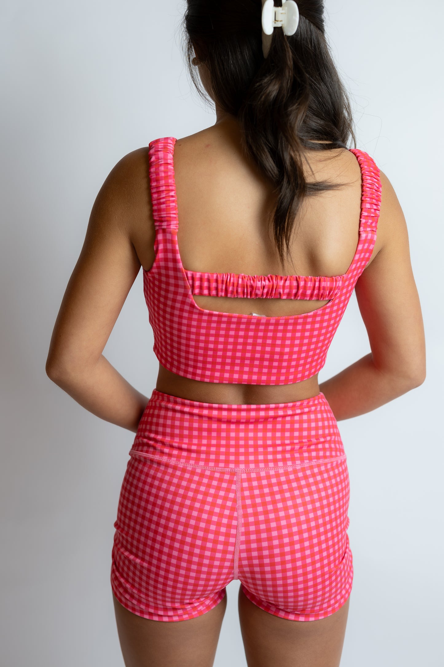 Lock In Gingham Bike Shorts