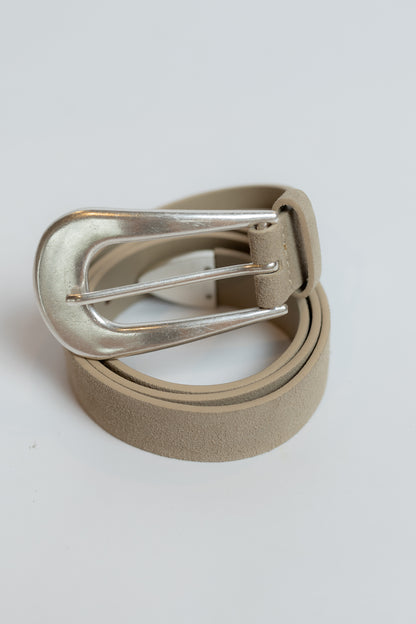 Cannon Suede Belt Biscotti