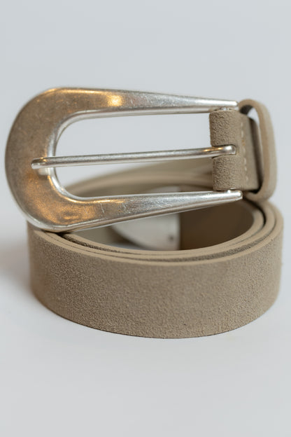 Cannon Suede Belt Biscotti