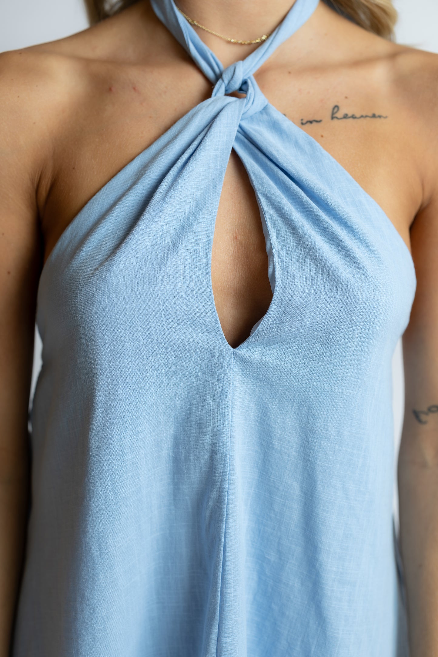 Molly Halter Neck Keyhole Mini Dress