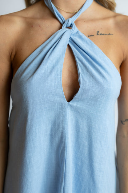Molly Halter Neck Keyhole Mini Dress