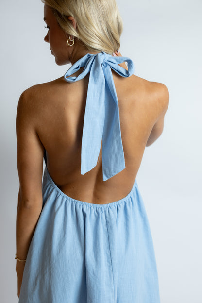 Molly Halter Neck Keyhole Mini Dress