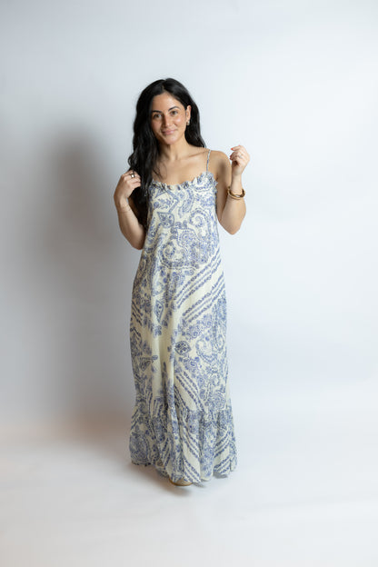 Magie Ruffle Trim Maxi Dress