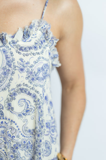 Magie Ruffle Trim Maxi Dress