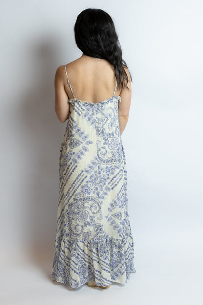 Magie Ruffle Trim Maxi Dress