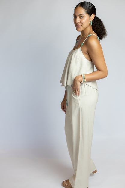 Bare Footsteps Beaded Pants Set