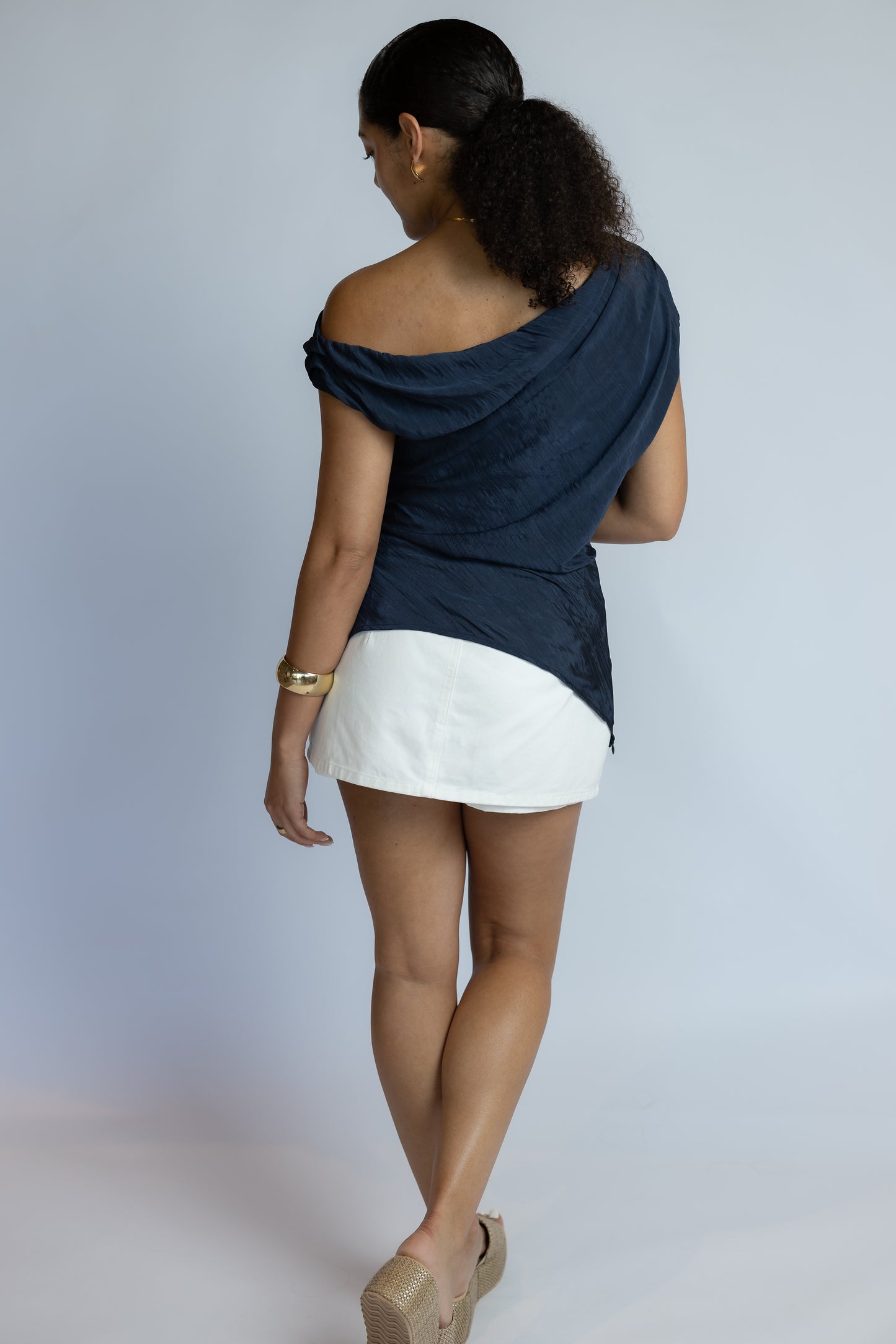 Play It Cool Asymmetrical Drape Top