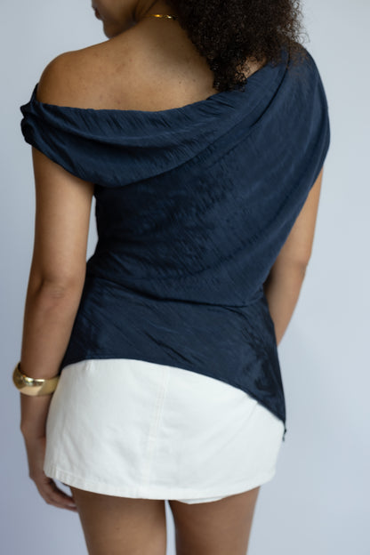 Play It Cool Asymmetrical Drape Top