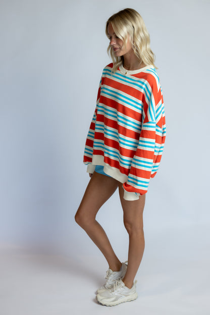Fever Dream Striped Terry Top