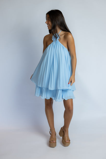 Juliette Floral Pleated Mini Dress