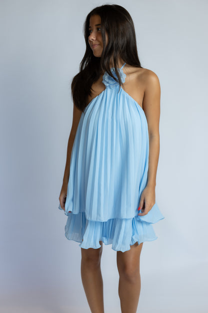 Juliette Floral Pleated Mini Dress