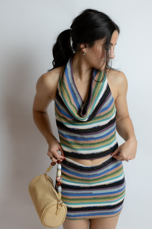 Cassidy Striped Halter Top