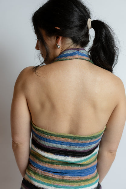 Cassidy Striped Halter Top