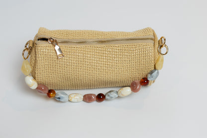 Rachel Straw Beaded Clutch
