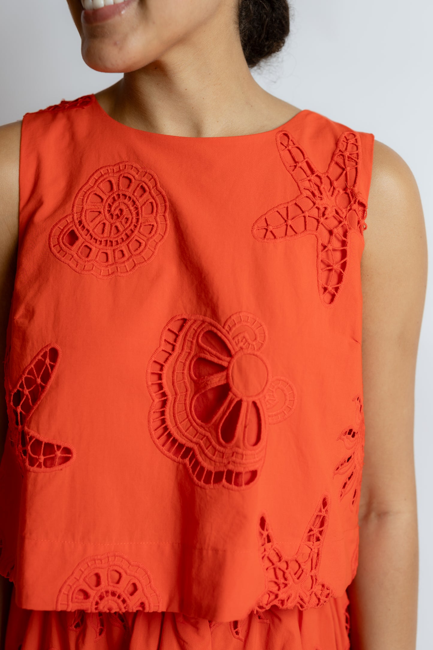 Seaside Embroidered Eyelet Top