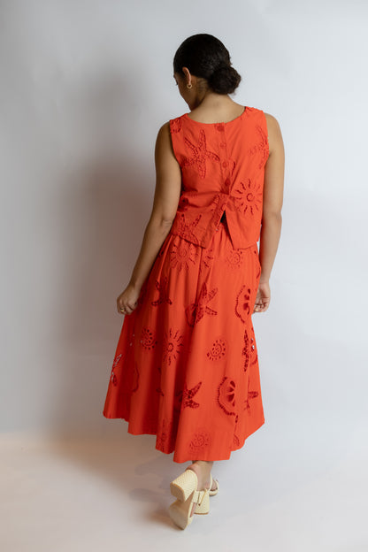 Seaside Embroidered Eyelet Top