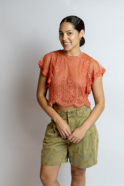 Lunar Ash Lace Top