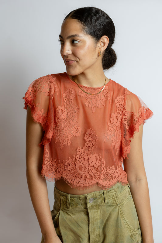 Lunar Ash Lace Top