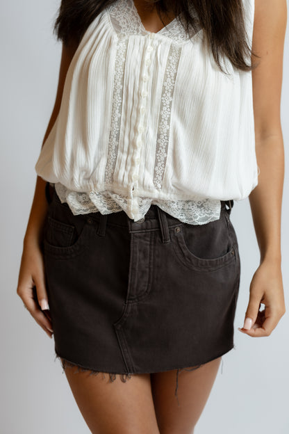 Lainey Low Rise Skirt Chocolate