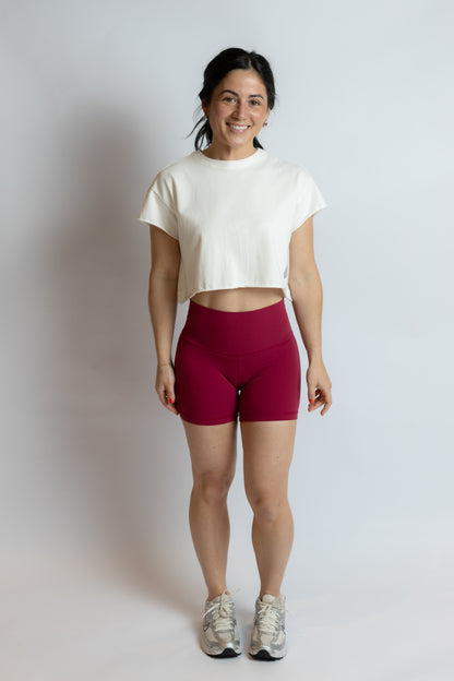 Hot Shot Cropped Tee White