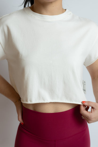 Hot Shot Cropped Tee White