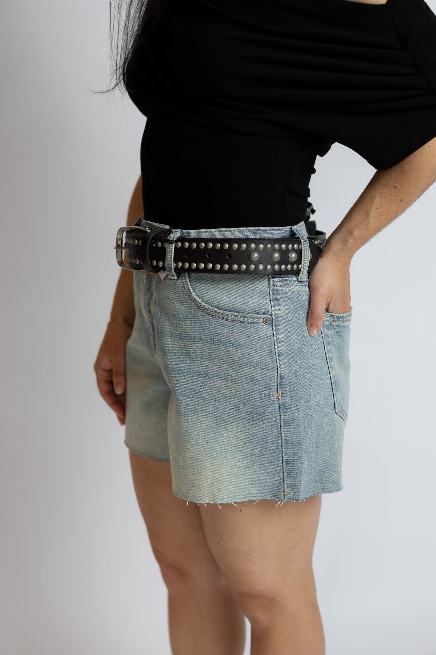 Ava Vintage Raw Hem Denim Shorts