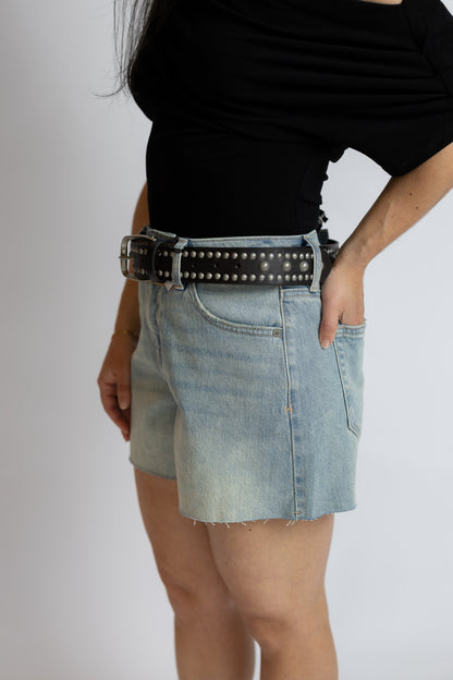 Ava Vintage Raw Hem Denim Shorts