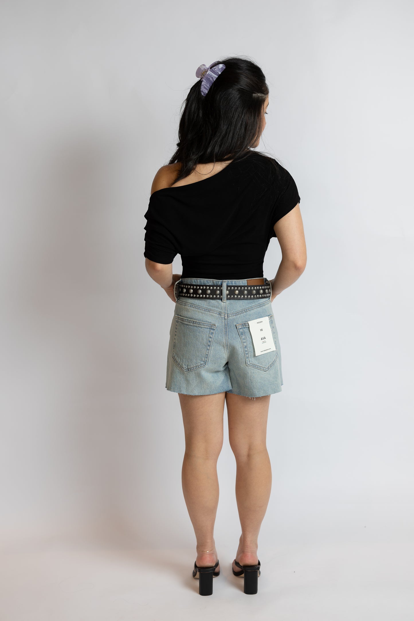 Ava Vintage Raw Hem Denim Shorts
