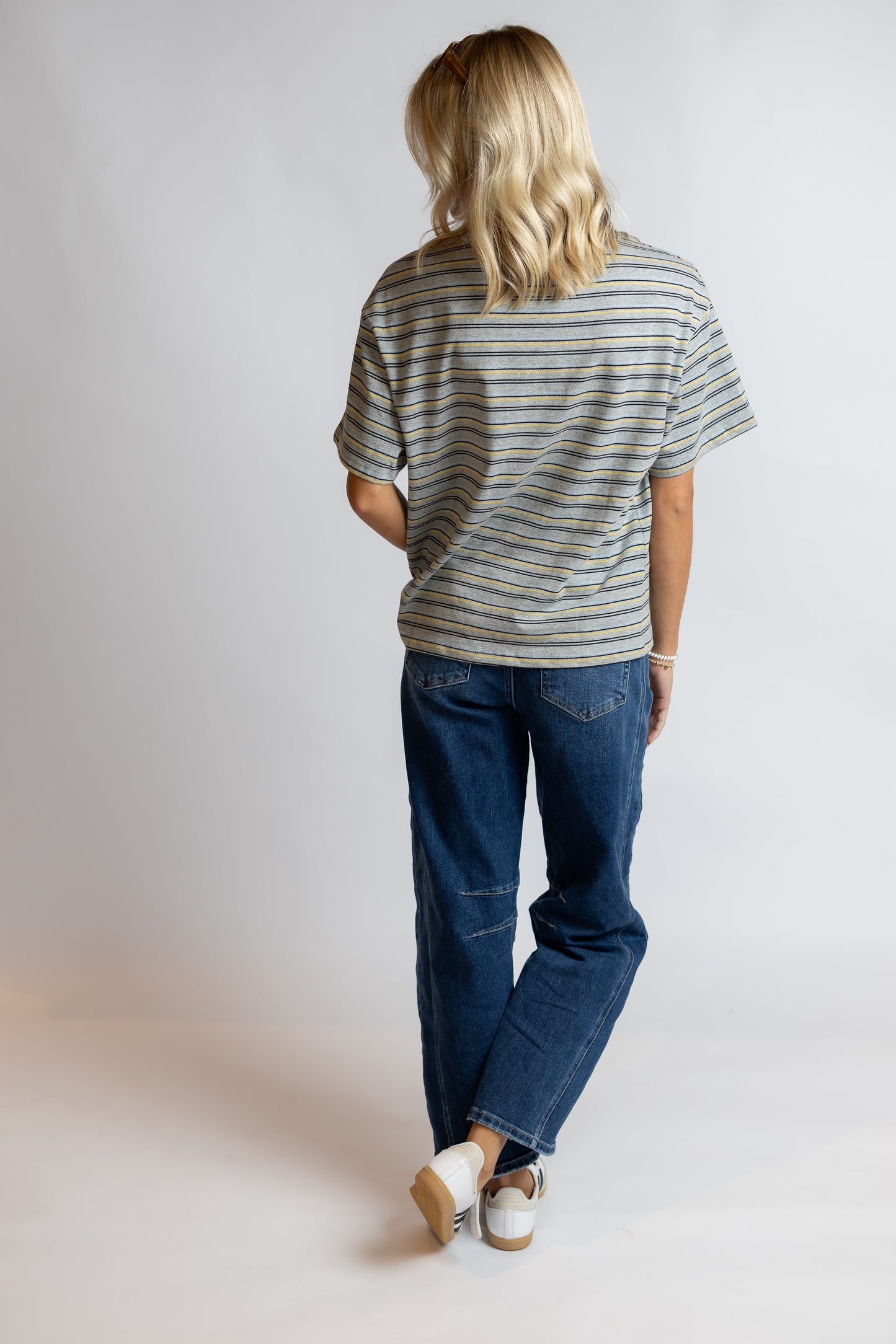 Let's Get Gelato Striped Oversized Tee