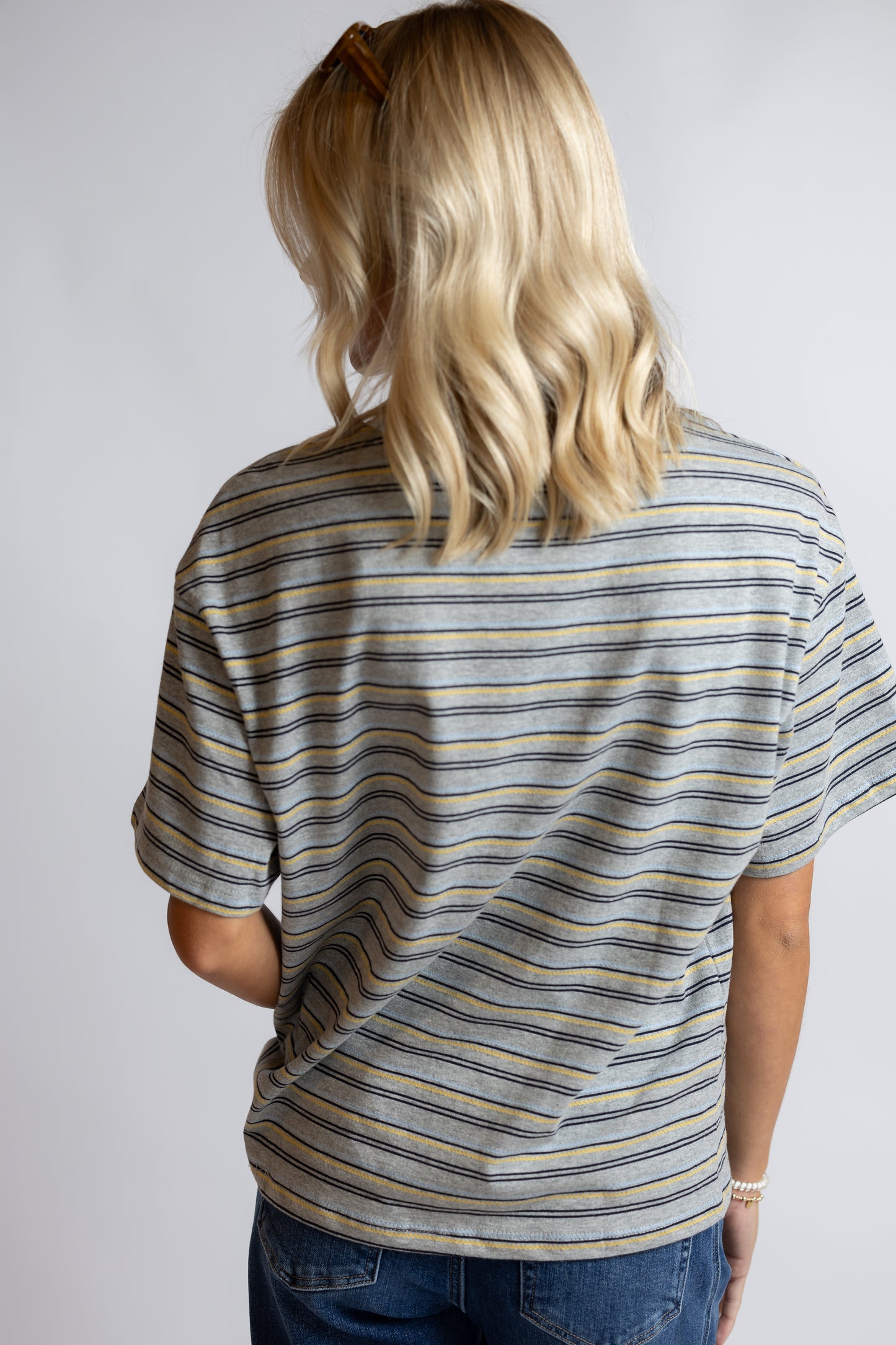 Let's Get Gelato Striped Oversized Tee