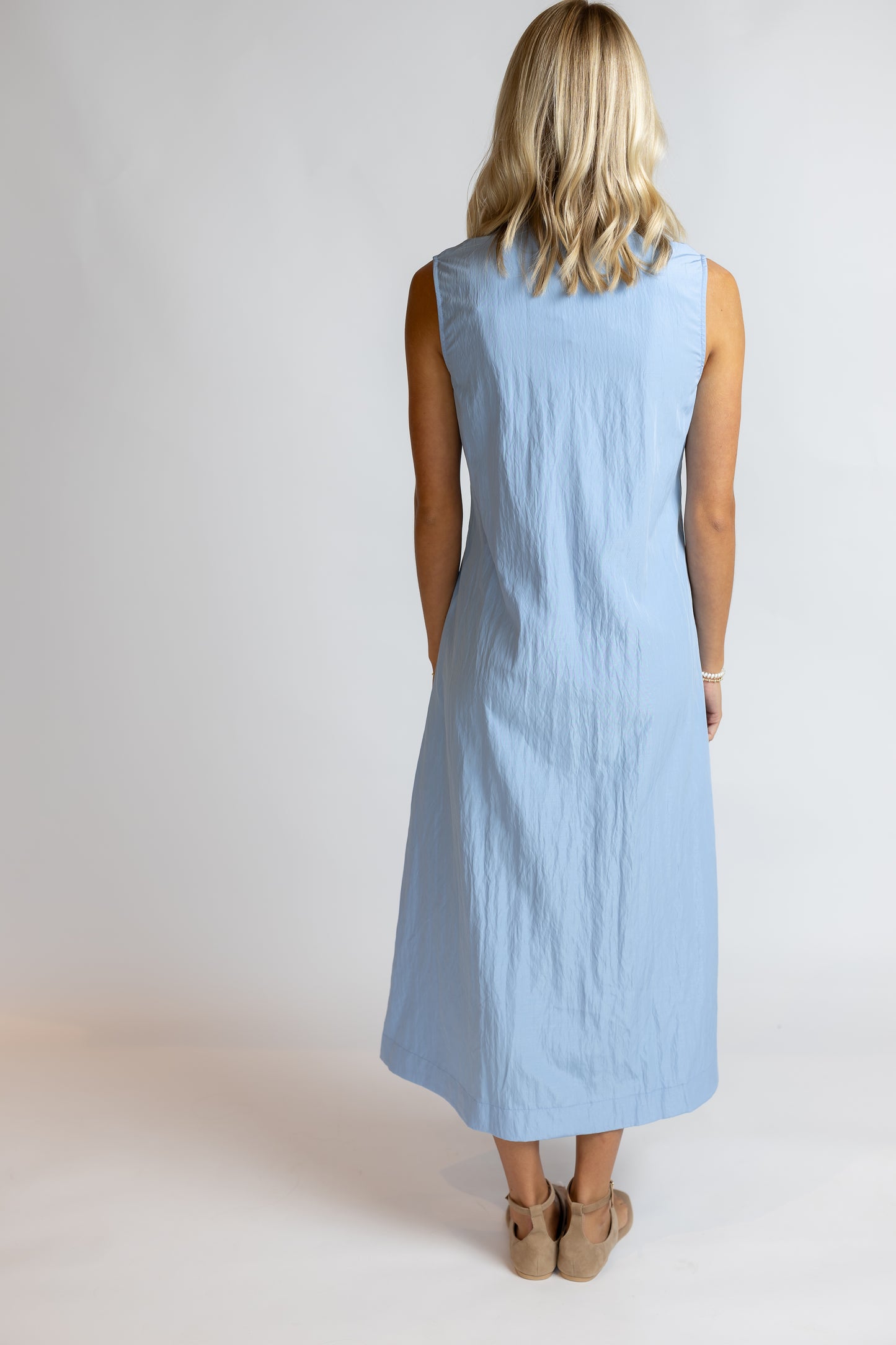 Tidal Wave Tie Waist Midi Dress