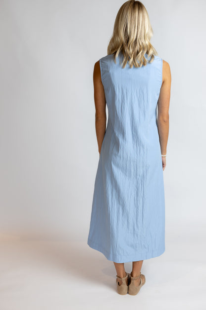 Tidal Wave Tie Waist Midi Dress