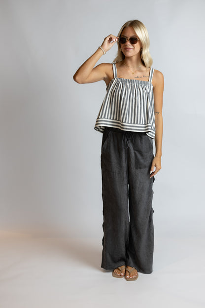 Rhea Cut Out Button Pants