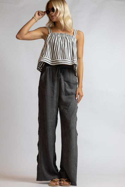 Rhea Cut Out Button Pants