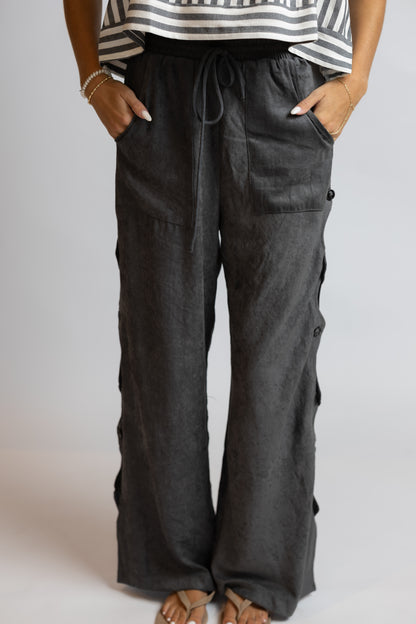 Rhea Cut Out Button Pants