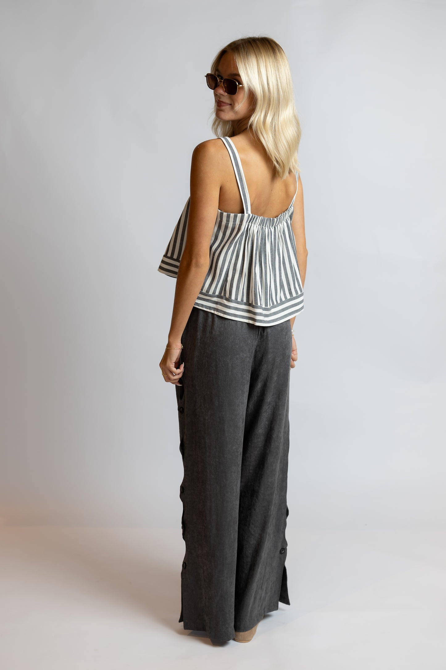 Rhea Cut Out Button Pants